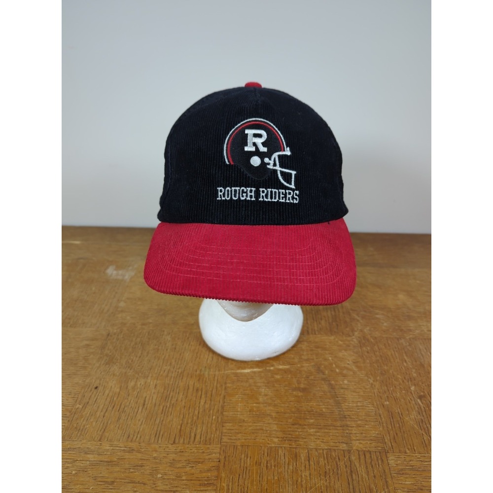Vintage 80s/90s CFL Ottawa Rough Riders Corduroy‎ Ted Fletcher Snapback Hat
